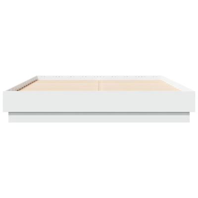 Bedframe LED massief hout wit 140x190 cm - thumbnail