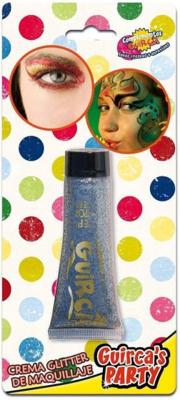 Glitter make up tube zilver creme