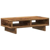 VidaXL Monitorstandaard 50x27x15 cm bewerkt hout oud houtkleurig - thumbnail