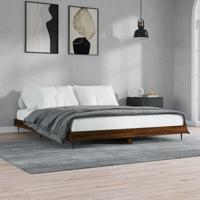 Bedframe zonder matras bewerkt hout bruin eikenkleur 120x200 cm - thumbnail