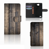 LG Bello 2 Book Style Case Steigerhout - thumbnail