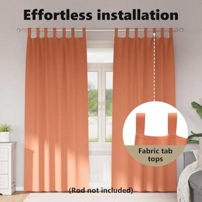 VidaXL Zwart-out gordijnen met ringen 2 pcs terracotta 245 x 140 cm