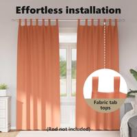 VidaXL Zwart-out gordijnen met ringen 2 pcs terracotta 245 x 140 cm - thumbnail