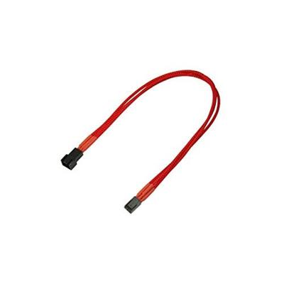 Nanoxia 900300017 3-pins Molex verlengkabel, 30 cm, rode enkele mouw