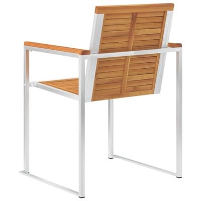 Tuinstoelen 8 st met kussens massief acaciahout