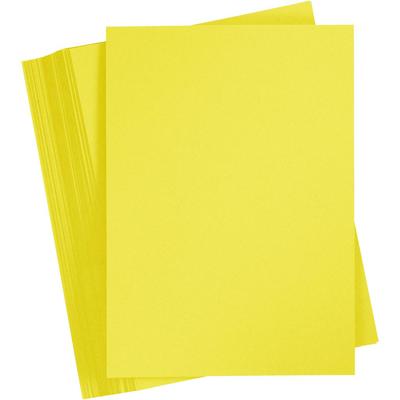 Creativ Company Gekleurd karton, a6, vel 105x148 mm, 180 gr, sun yellow, 100 vel/ 1 doos