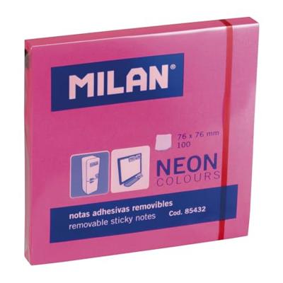 Zelfklevende briefjes Milan Roze 76 x 76 mm (10 Stuks)