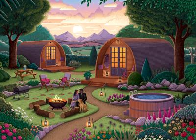 Glamping Puzzel 1000 Stukjes
