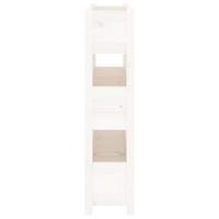 Plantenbak 77x25x104,5 cm massief grenenhout wit - thumbnail