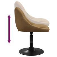 Eetkamerstoelen draaibaar 6 st fluweel bruin - thumbnail
