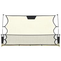 Voetbal reboundnet 183x85x120 cm polyester zwart en geel - thumbnail