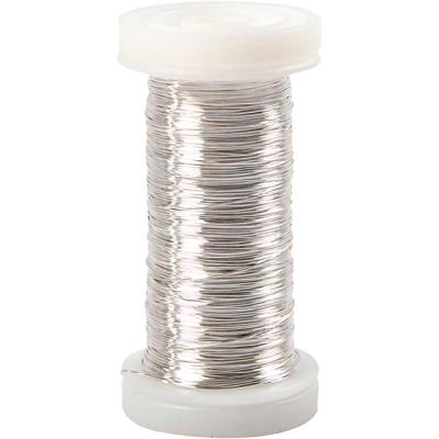 Creativ Company Verzilverd draad, dikte 0,3 mm, verzilverd, 50 gr, 100 m/ 1 rol