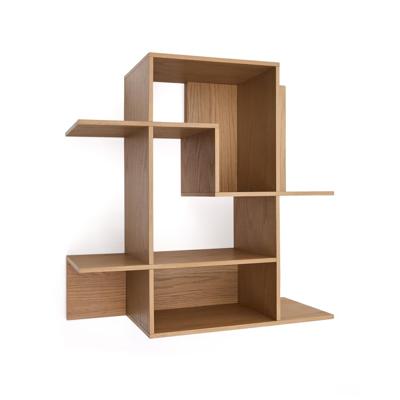 Kave Home Modulair Wandrek 'Ina' Eiken, 80 x 80cm, kleur Naturel