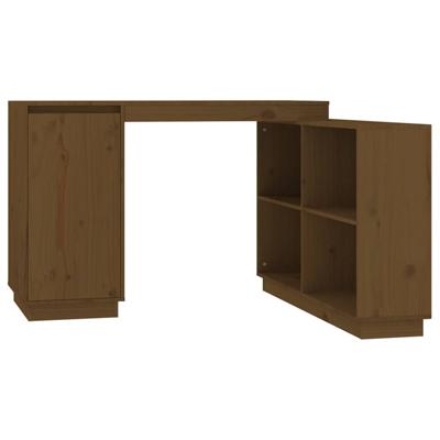 Bureau 110x50x75 cm massief grenenhout honingbruin