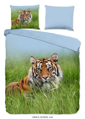 Good Morning Dekbedovertrek "tijger" - Multi - (200x200/220 cm) - Katoen