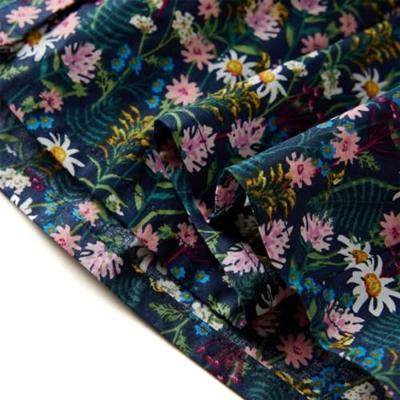 VidaXL Kinderjurk met lange mouwen 116 donkerblauw