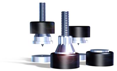 Soundcare: Superspikes M8 Spikes 4 stuks - Chroom/Zwart Soundcare: Superspikes M8 Spikes 4 stuks - Chroom/Zwart