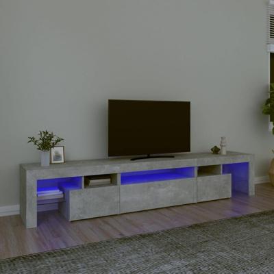 Tv-meubel met LED-verlichting 215x36,5x40 cm betongrijs
