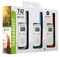 Motorola Solutions MOTOROLA TALKABOUT T42 Triple PMR-portofoon Set van 3 stuks - thumbnail