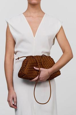 Marrea clutch Pouch affogato satin