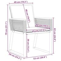 Tuinstoelen 4 st met kussens poly rattan zwart - thumbnail