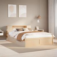 Bedframe zonder matras massief grenenhout 140x190 cm - thumbnail