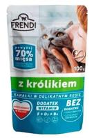 FRENDI Stukjes in saus met konijn - nat kattenvoer - 100 g - thumbnail