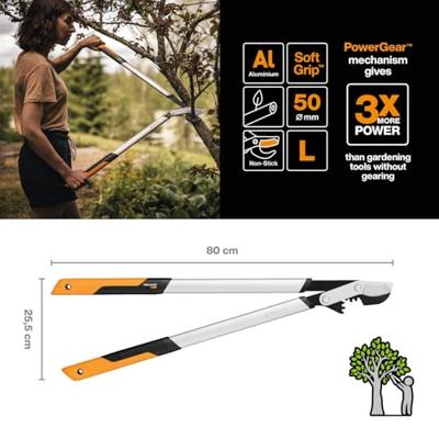 FISKARS "powergeartm x" takkenscharen gearbox shears lx98-l - thumbnail
