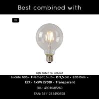 Lucide FIX - Wandlamp - 1xE27 - Zwart - thumbnail