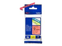 Labeltape Brother TZe, TZ TZe-421 PET Tapekleur: Rood Tekstkleur:Zwart 9 mm 8 m - thumbnail