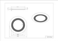 Trio Ronde design plafondlampMorgan zwart met goud - 641519280 - thumbnail