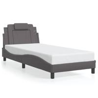 Bedframe "Viana" zonder matras kunstleer grijs 80x200 cm - thumbnail