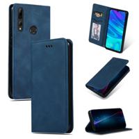 Retro huid voelen Business magnetische horizontale Flip lederen case voor Huawei P Smart 2019 & P Smart plus 2019 & mate 30 Lite (marineblauw) - thumbnail