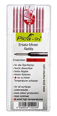 Pica Vullingen-set | 10x rood | vochtig afneembaar 10 stiften/set | 1 stuk - 4031 - 4031 Pica Vullingen-set | 10x rood | vochtig afneembaar 10 stiften/set | 1 stuk - 4031 - 4031