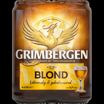 Grimbergen Abdijbier van Hoge Gisting Blond Blikken 4 x 500ml bij Jumbo