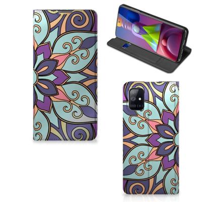 Samsung Galaxy M51 Smart Cover Purple Flower Samsung Galaxy M51 Smart Cover Purple Flower