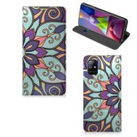 Samsung Galaxy M51 Smart Cover Purple Flower - thumbnail
