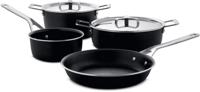 Alessi Pannenset Pots&Pans - AJM100S6 A - Zwart - 4-Delig - door Jasper Morrison - thumbnail