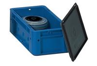 LA-KA-PE Opzetdeksel | L600xB400mm zwart | PP | Geschikt voor Transport-stapelkrat | 4 stuks - VTK/D600A SCHWARZ VTK/D600A SCHWARZ - thumbnail