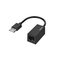 Hama Netwerk-adapter, USB-stekker - LAN/Ethernet-aansluiting, Fast-ethernet UTP kabel Zwart - thumbnail