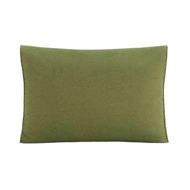 Le Sud rug/zij loungekussen Brest - donkergroen - 60x43x12 cm