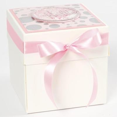 Creativ Company Explosion box, afm 7x7x7,5+12x12x12 cm, off-white, 1 stuk