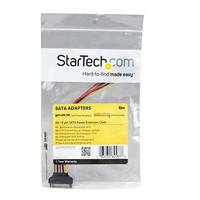 StarTech.com 20 cm SATA stroomverlenging - stekker/bus - seriële ATA stroomverlengkabel - thumbnail