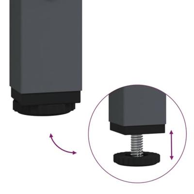 Hoge kast 68x39x103,5 cm staal antracietkleurig