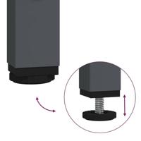 Hoge kast 68x39x103,5 cm staal antracietkleurig - thumbnail