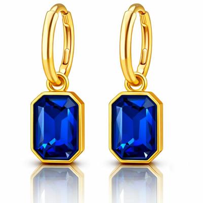 Cilla Jewels Oorringen Goudkleurig Blauw Kristal Cilla Jewels Oorringen Goudkleurig Blauw Kristal