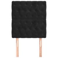 Hoofdborden 2 st 80x7x78/88 cm fluweel zwart - thumbnail