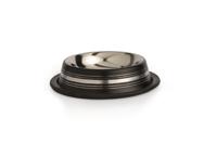 Beeztees Stripes - Hondenvoerbak - Antislip - Zwart - 15,5x15,5x3,5 - 180 ml - thumbnail