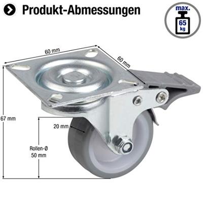 Metafranc Zwenkwiel 50Mm Pu Vastz. W - WU0802880 Metafranc Zwenkwiel 50Mm Pu Vastz. W - WU0802880