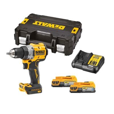 DeWalt DCD800E2T-QW Accu Boormachine | 18V XR | 2 x 18V Powerstack accu + Oplader | In Tstak - DCD800E2T-QW